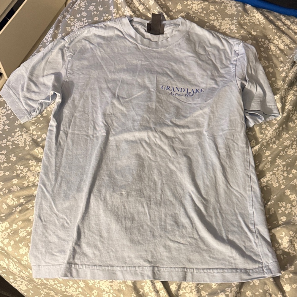 H&M Sky Blue Graphic Short Sleeve Tee